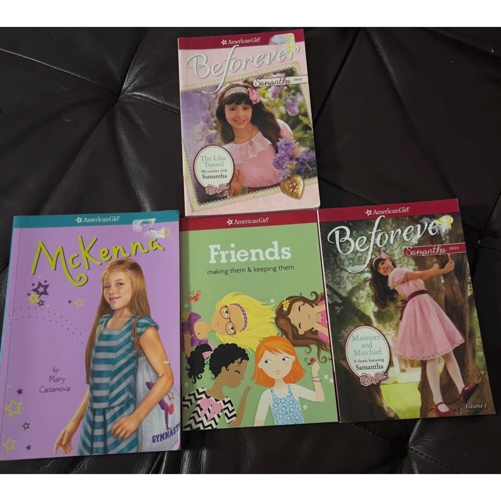 collection of American Girl books.